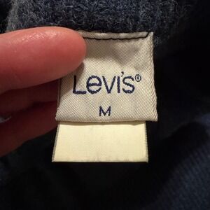 Vintage SF-202 Levi's Men's Crew Neck Pullover Wool Blend Sweater Blue Size M